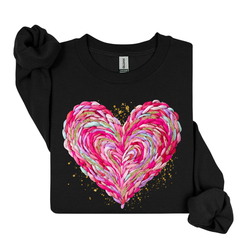 Faux Yarn Heart