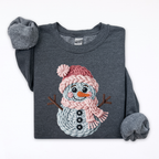 Faux Yarn Snowman