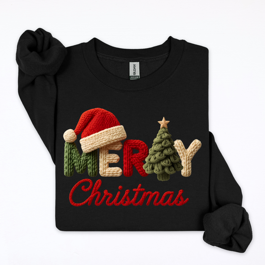 Faux Yarn Merry Christmas