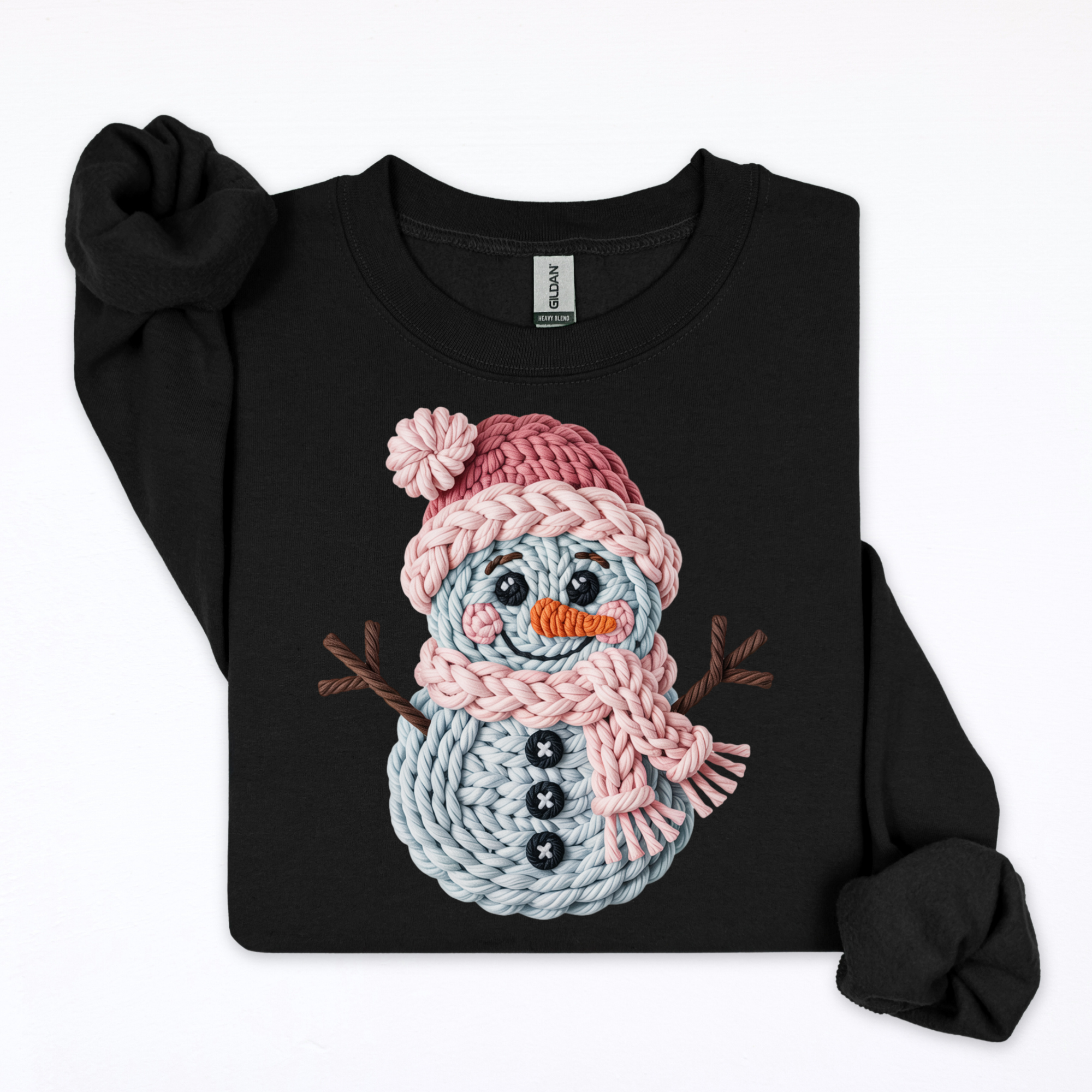 Faux Yarn Snowman