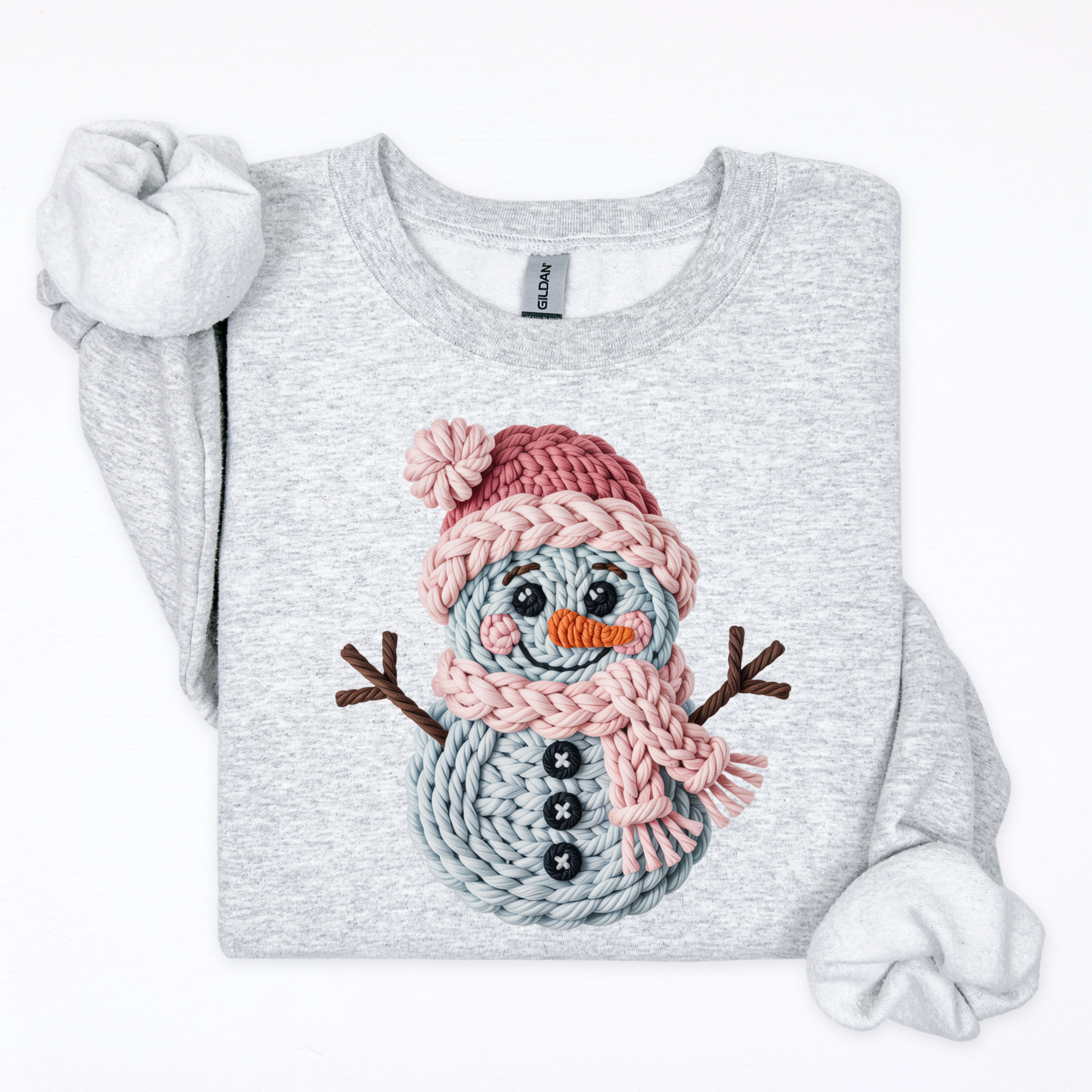 Faux Yarn Snowman