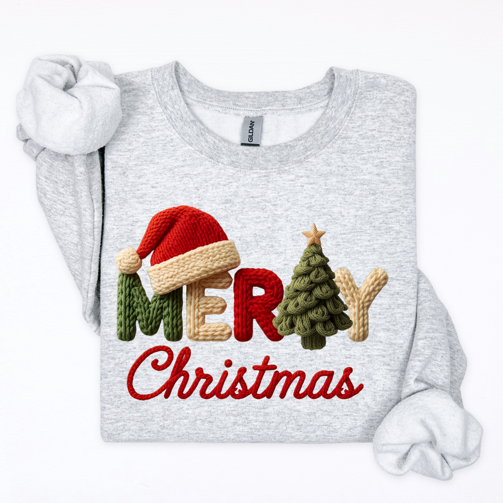 Faux Yarn Merry Christmas