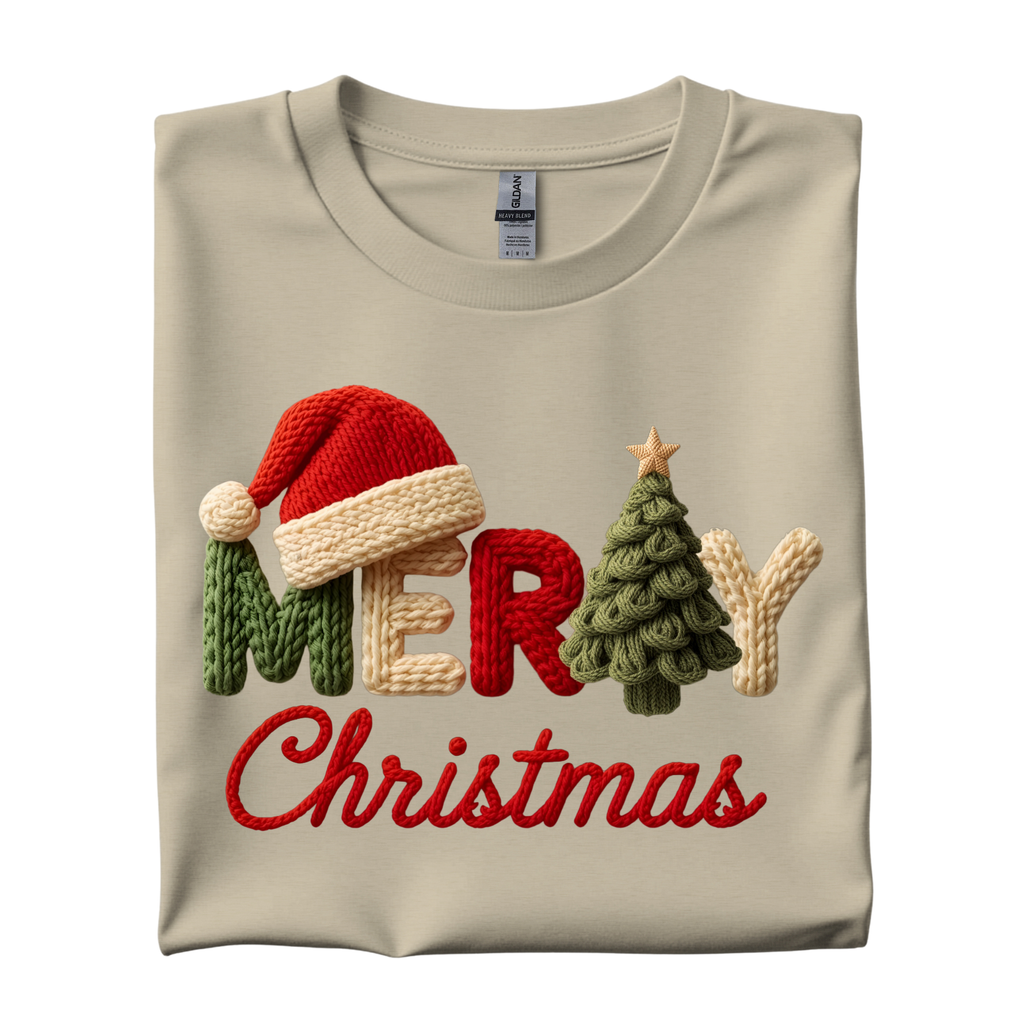 Faux Yarn Merry Christmas