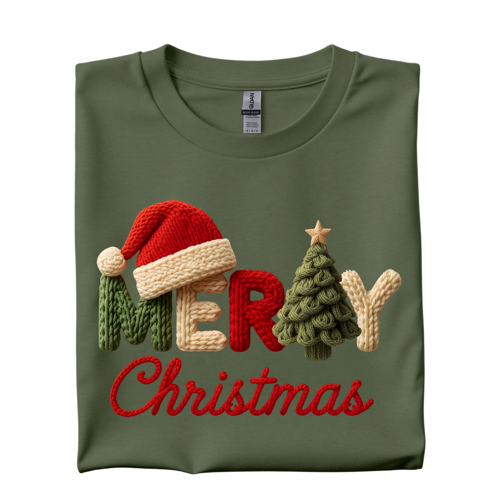 Faux Yarn Merry Christmas