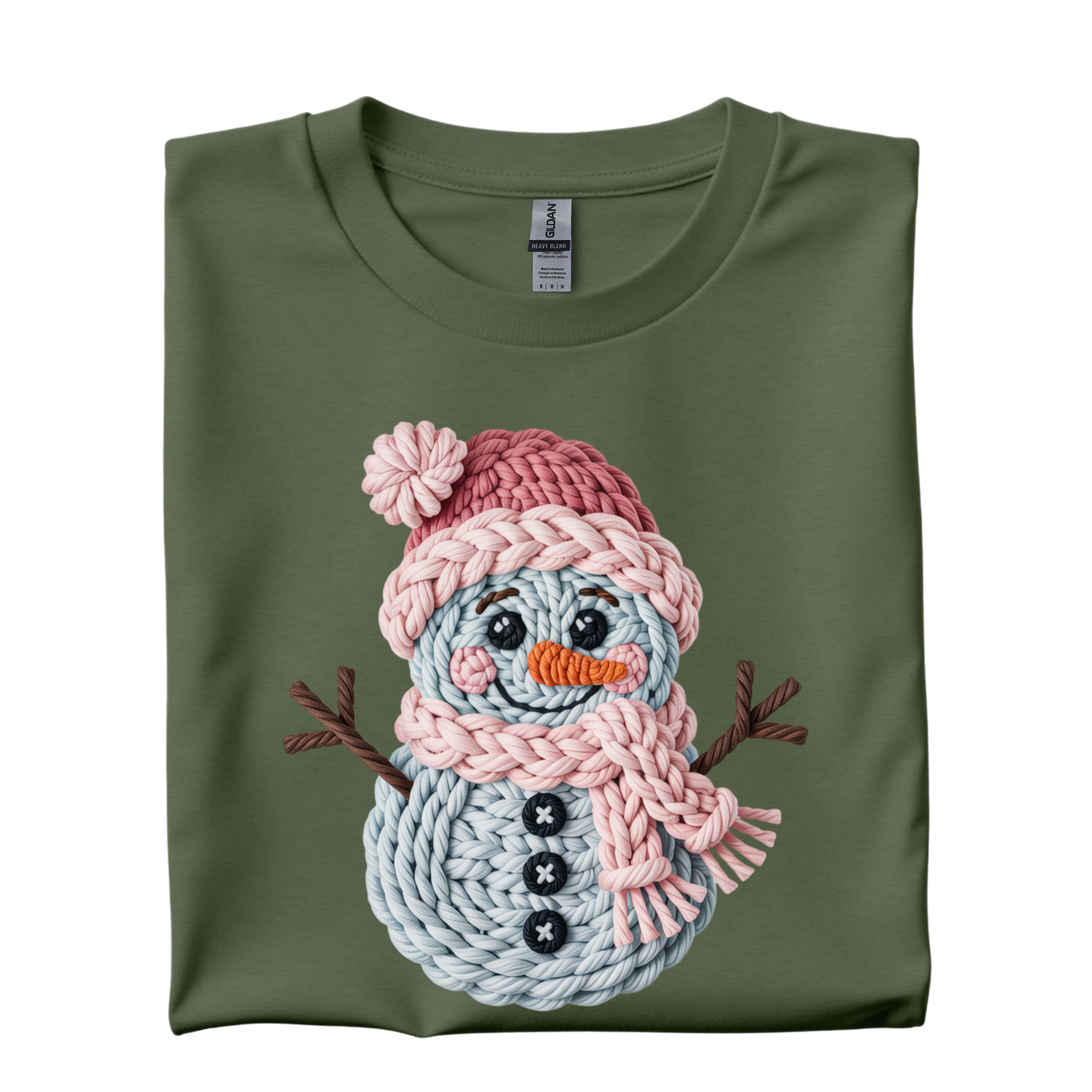 Faux Yarn Snowman