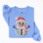 Faux Yarn Snowman